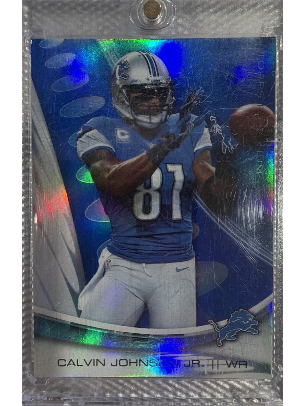 2013 Topps Platinum - Calvin Johnson #77 Sapphire